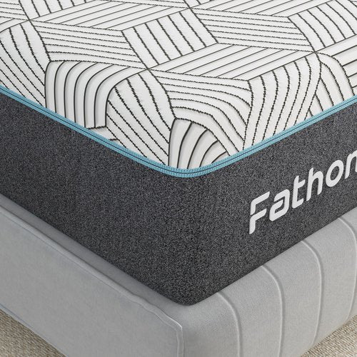 FATHOM Firm Full Mattress 8 Inch Memory Foam Mattress Full Size Bed in a Box for Back Pain Relief and Cool Sleep with Gel Foam and Removeable Fiberglass Free Cover, CertiPUR-US Certified