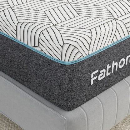 FATHOM Firm Twin Mattress 6 Inch Memory Foam Mattress Twin Size Bed in a Box for Back Pain Relief and Cool Sleep with Gel Foam and Removeable Fiberglass Free Cover, CertiPUR-US Certified