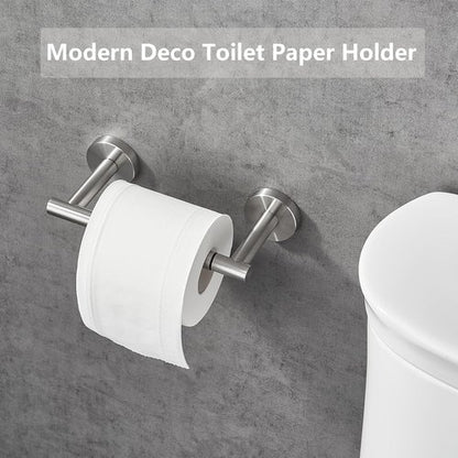 Brushed Nickel Toilet Paper Holder by [Brand Name] - Double Post Pivoting Design, Rustproof & Wall Mount for Mega Rolls