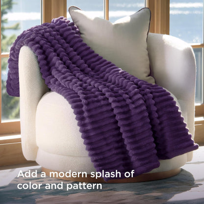 Bedsure GentleSoft Twin Blanket - Cozy Purple Throw for Women & Girls, 66x90 Inches