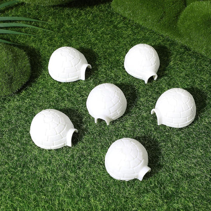Skiennix Mini Igloo Toys - Lifelike Arctic Ice House Models for Kids | 6-Piece Set for Dollhouse Decor