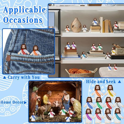 Little Jesus Figures - 100 Pack Mini Jesus Figurines for Easter | Perfect for Sunday School and Baptism Gifts