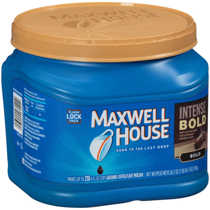 Maxwell House Intense Bold Dark Roast Ground Coffee (26.7 oz Canister)