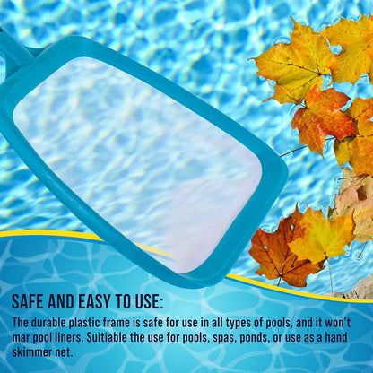 U.S. Pool Supply 6-Foot Leaf Skimmer Net - Ultra Fine Mesh for Fast Debris Removal | Pool, Spa, Pond Cleaning