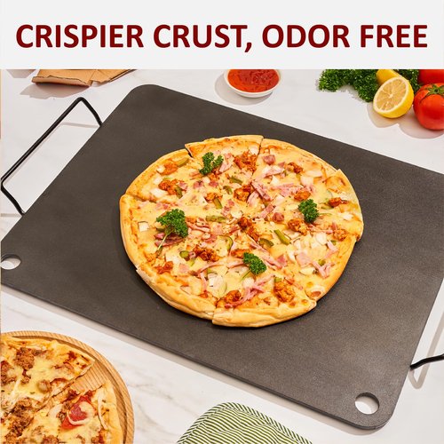 Colenza Pizza Steel for Oven 16 x 20, Heavy-Duty Pizza Baking Steel For Oven with Handles for Crispy Crust for Oven and Grill, Ideal for Sourdough Bread, 16 inch x 20 inch