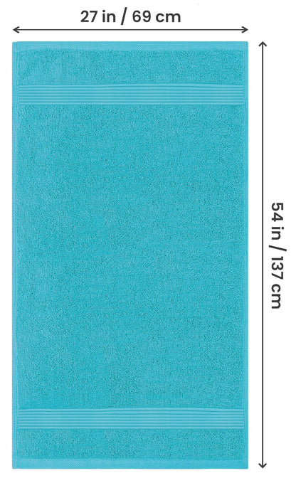 Utopia Towels Luxurious Bath Towels Set, 27 x 54 Inches 100% Ring Spun Cotton, 4 Pack Turquoise