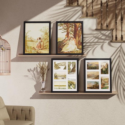 Vittanly 11x14 Collage Picture Frame - Displays 5x 4x6 Photos or 1x 11x14 Without Mat - Black Wall Decor