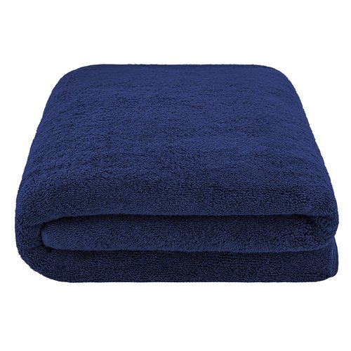 American Soft Linen 100% Cotton 600 GSM Turkish 40x80 Oversized Bath Towel Sheet, Extra Large Adult Towels for Bathroom, Navy Blue Bath Sheet