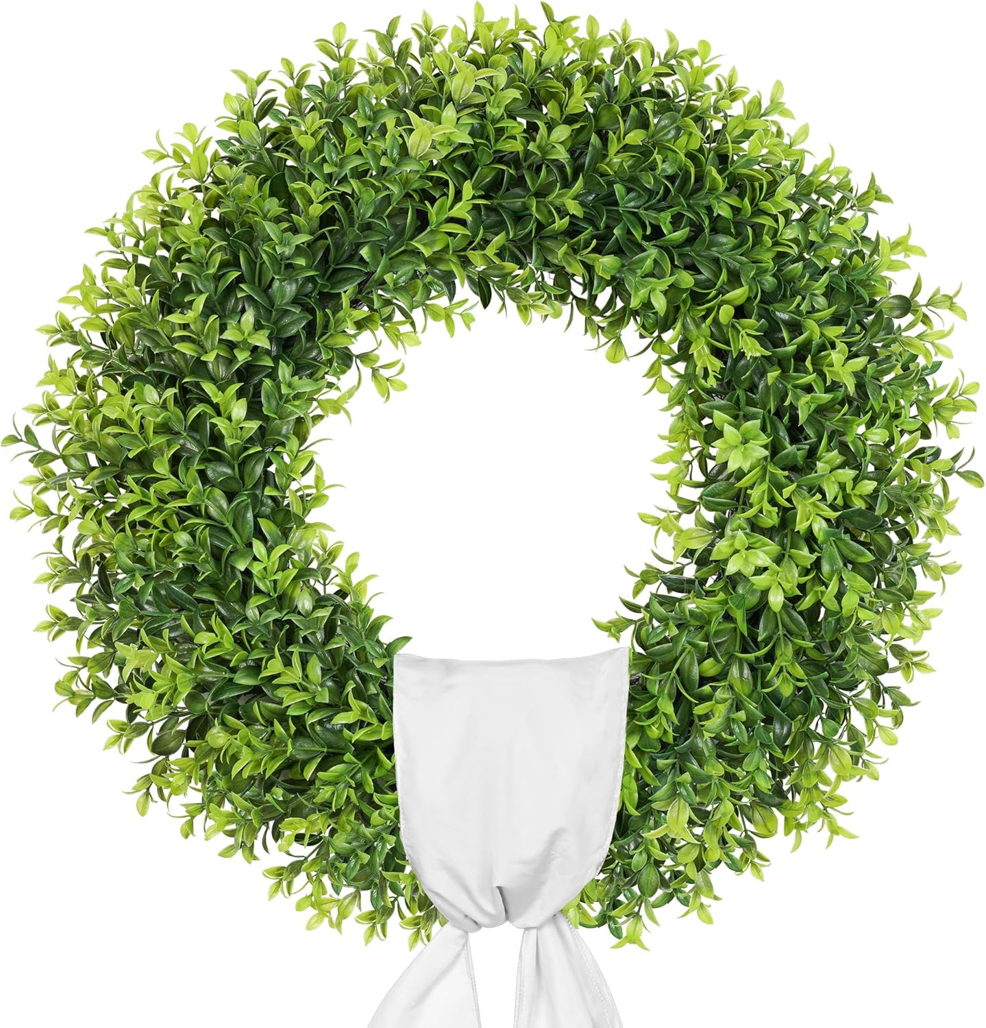 Boxwood Wreath - 26 Inch Large Artificial Greenery for Year-Round Indoor & Outdoor Decor | Farmhouse Style