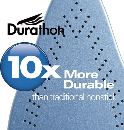 Hamilton Beach Steam Iron - 1500W Vertical Steamer with Scratch-Resistant Soleplate & 8' Cord | Blue