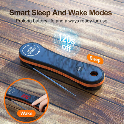 Skiennix Digital Meat Thermometer - Instant Read in 0.5 Seconds | ±0.5°F Accuracy, Waterproof Design