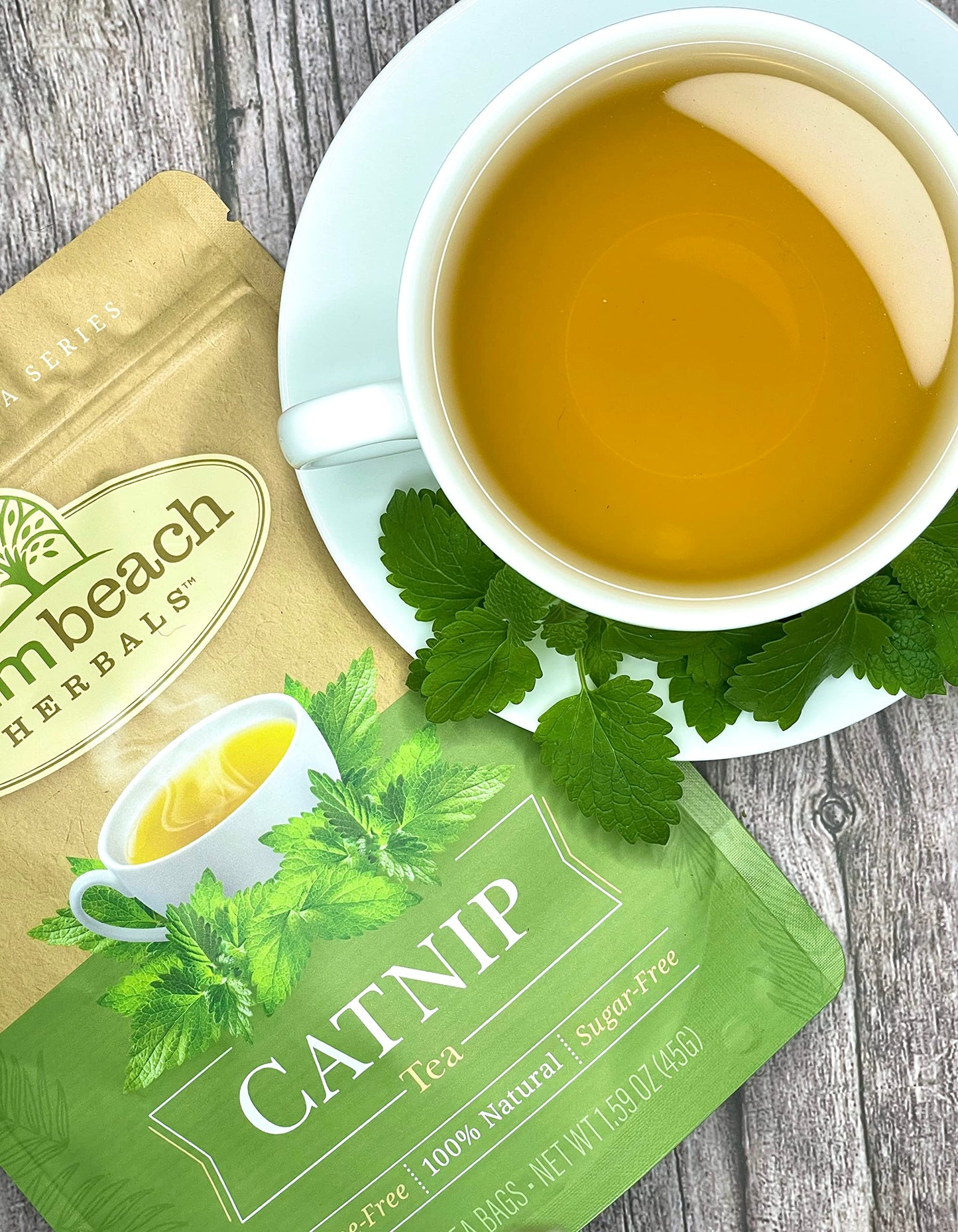 Catnip Tea - Pure Herbal Tea Series by Palm Beach Herbals (30ct) [Packaging May Vary]