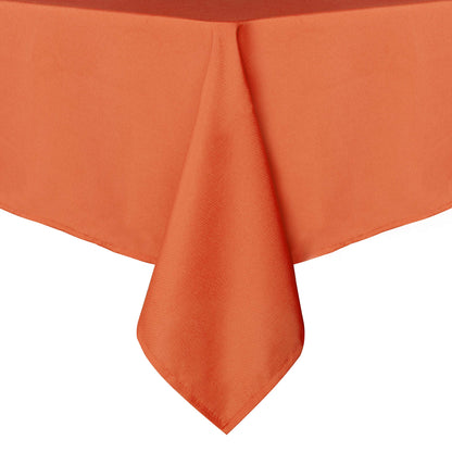 sancua Square Tablecloth - 54 x 54 Inch - Stain and Wrinkle Resistant Washable Polyester Table Cloth, Decorative Fabric Table Cover for Dining Table, Buffet Parties and Camping, Orange