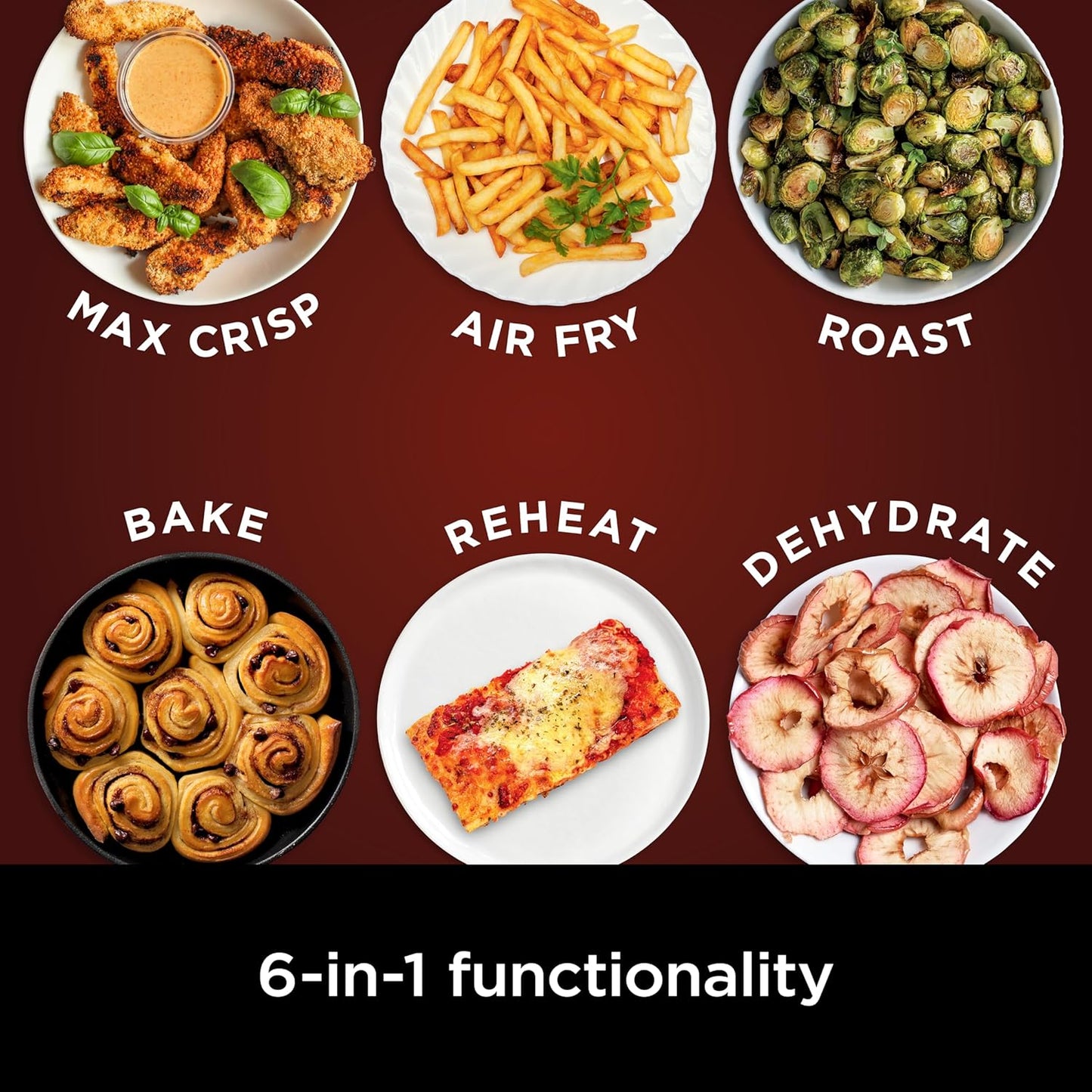 Ninja XL Air Fryer - 6.5 QT Capacity | 6-in-1 Cooking Functions | Nonstick Basket & Recipe Guide | Grey | AF181