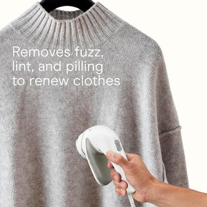 Conair Fabric Shaver - Rechargeable Lint Remover with 3 Settings | Large 2-Inch Shaving Head, White