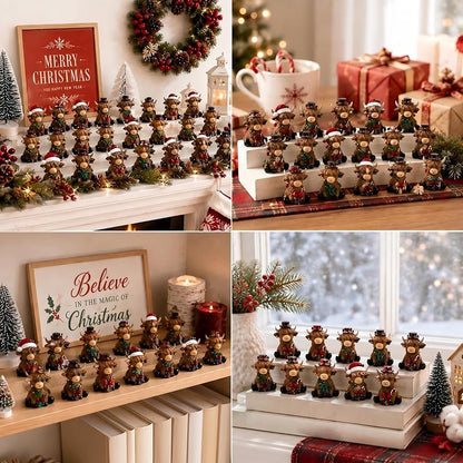 96 Pcs Christmas Mini Highland Cow Figurines - RattanView Variation of THIS listing