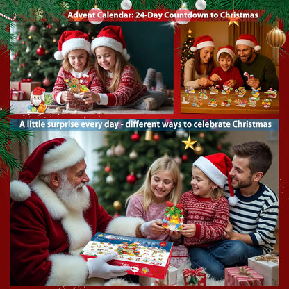 Santa’s Workshop Advent Calendar 2025 - 24-in-1 Holiday Countdown Gift for Kids Ages 6+ | Surprise Figures & Building Blocks