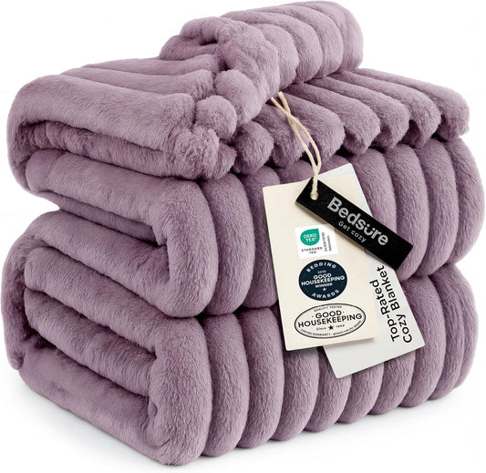 Bedsure GentleSoft Light Purple Full Blanket - Cozy Soft Throw for Women, 84x90 Inches