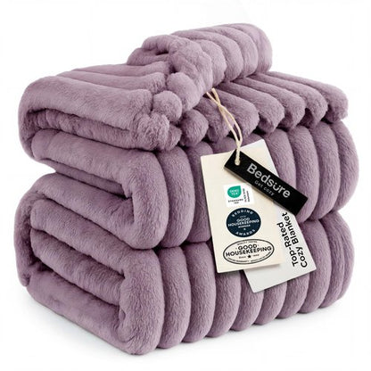 Bedsure GentleSoft Light Purple Fleece Blanket for Couch - Cozy Soft Blankets for Women, Cute Small Throws for Girls, 108x90 Inches