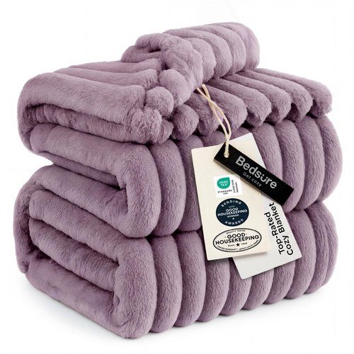 Bedsure GentleSoft Light Purple Fleece Blanket for Couch - Cozy Soft Blankets for Women, Cute Small Throws for Girls, 108x90 Inches