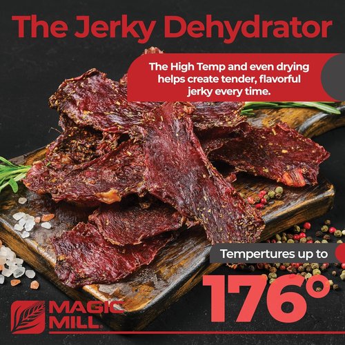 Magic Mill Pro Food Dehydrator - 7 XL Stainless Steel Trays for Jerky, Fruits & Herbs | Digital Timer & Temperature Control
