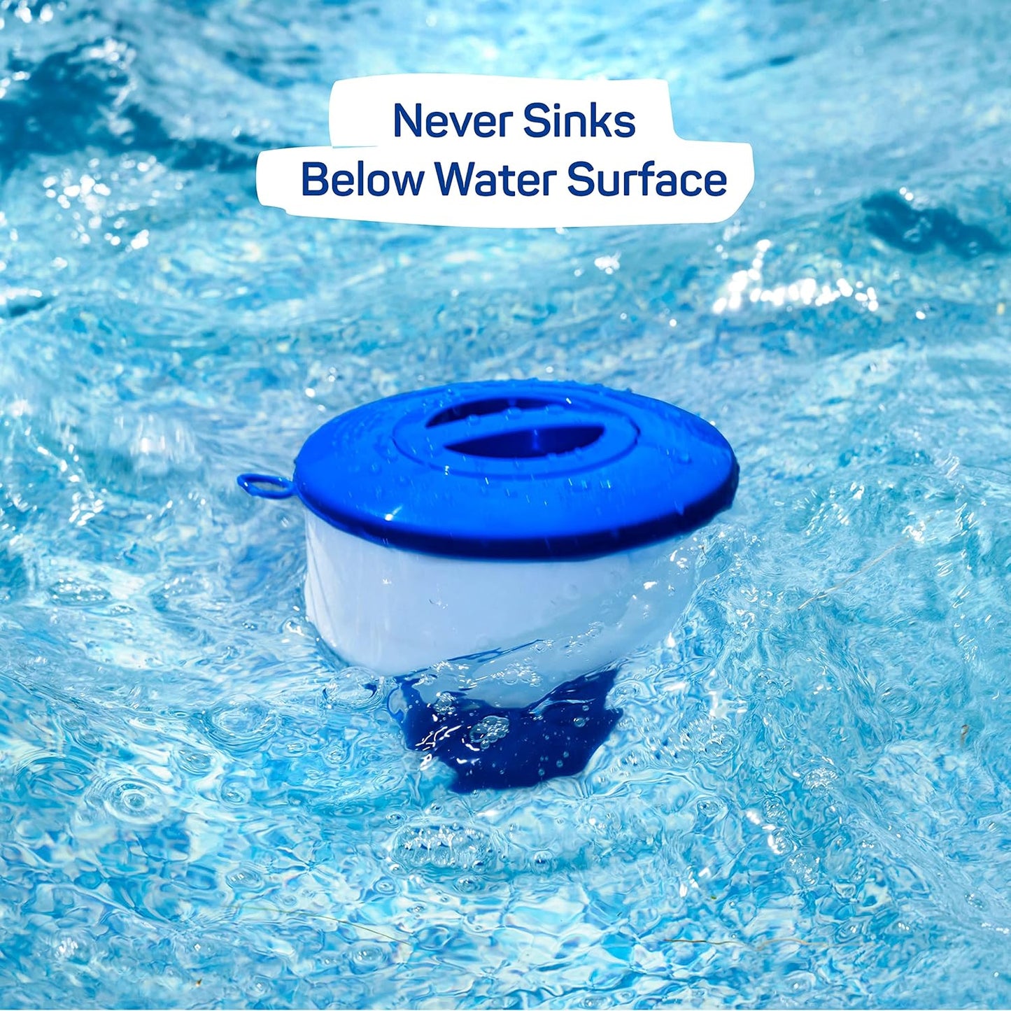 Skiennix Floating Chlorine Dispenser - Adjustable Pool Chlorine Floater for 3" Tablets | 7" Diameter, 3 Tablet Capacity