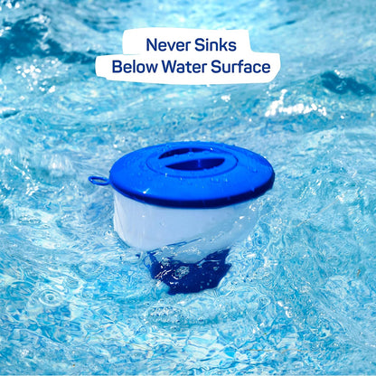 Skiennix Floating Chlorine Dispenser - Adjustable Pool Chlorine Floater for 3" Tablets | 7" Diameter, 3 Tablet Capacity