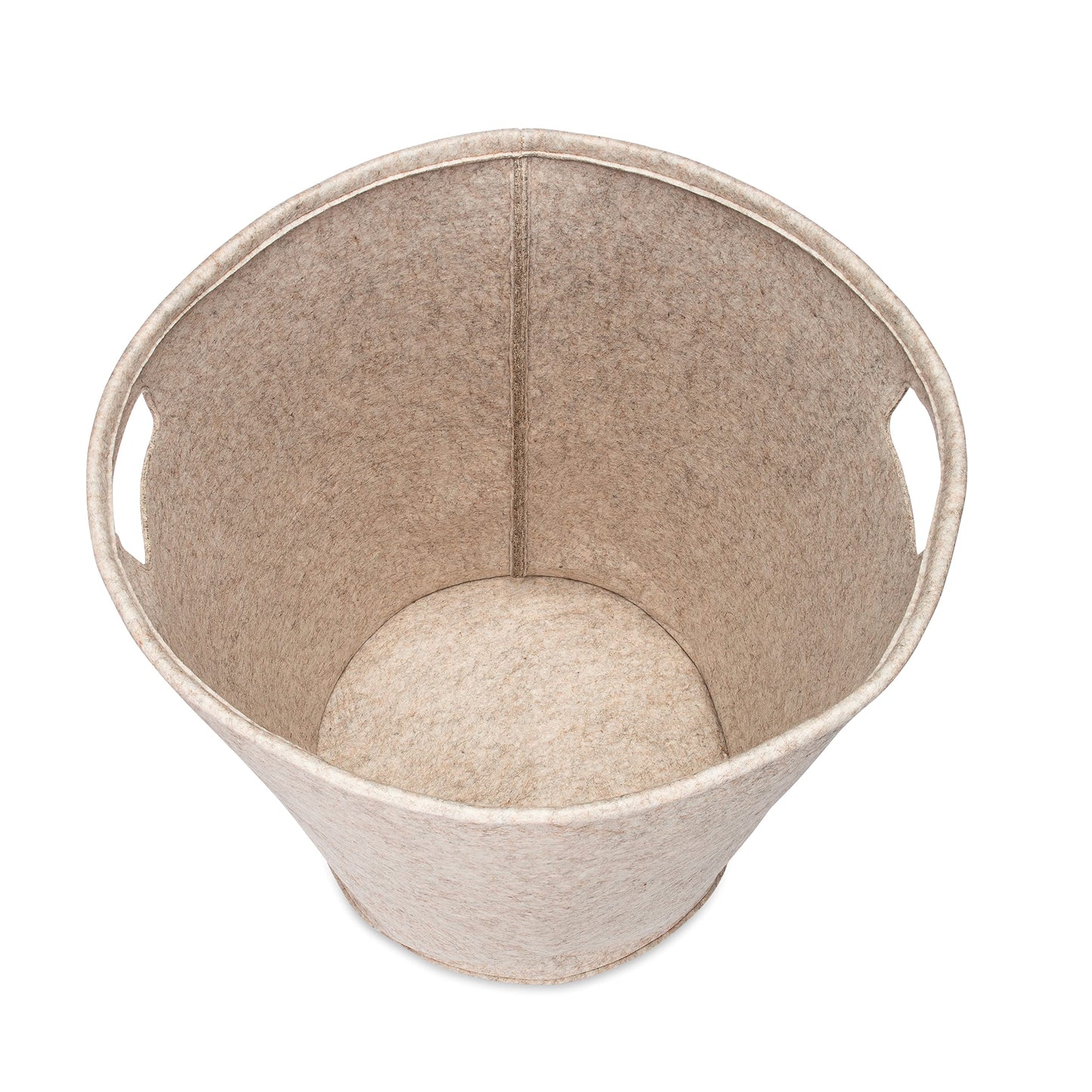 Parker Baby Nursery Laundry Hamper - Large Felt Storage Basket and Baby Hamper for Nursery (Oatmeal)
