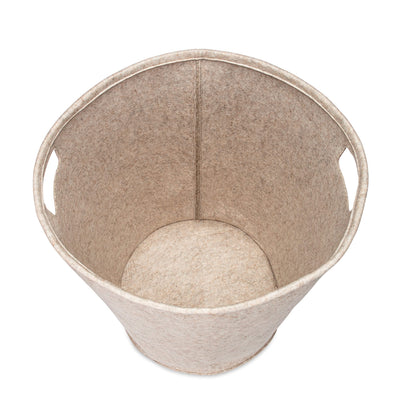 Parker Baby Nursery Laundry Hamper - Large Felt Storage Basket and Baby Hamper for Nursery (Oatmeal)