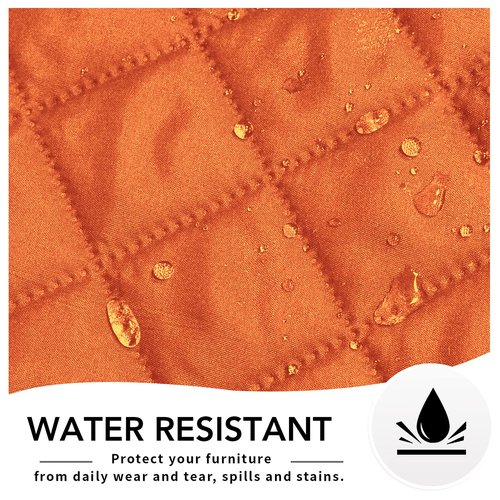 Easy-Going Oversized Recliner Chair Slipcover Reversible Sofa Cover Water Resistant Couch Cover Furniture Protector with Elastic Straps for Pets Dog (Oversized Recliner, Orange/Black)