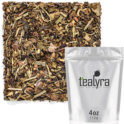 Tealyra - White Ayurvedic Chai - Sweet Spicy - White Tea - Cinnamon - Ginger - Healthy Loose Leaf Tea - Antioxidants Rich - Low Caffeine - 112g (4-ounce)