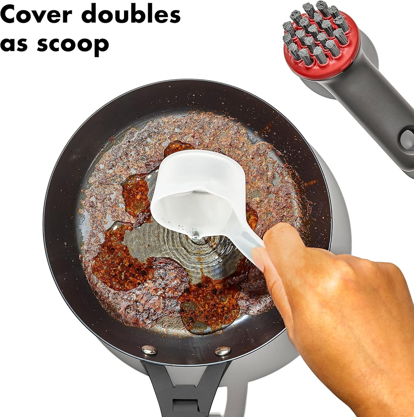 OXO Heavy Duty Outdoor Brush - Durable Design with Protective Cover | Perfect for Cleaning