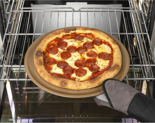 GoodCook BestBake Nonstick Carbon Steel Pizza Pan - 16" Bronze Finish for Perfect Baking