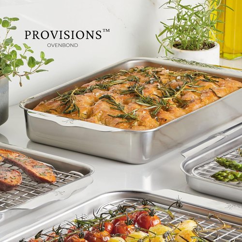 Hestan Provisions OvenBond Baking Pan - 9" x 13" Tri-Ply Rectangular Stainless Steel