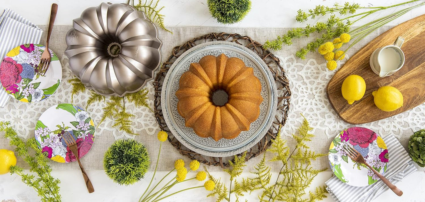 Nordic Ware 12-Cup Bundt Pan - Classic Toffee Finish for Perfect Cakes