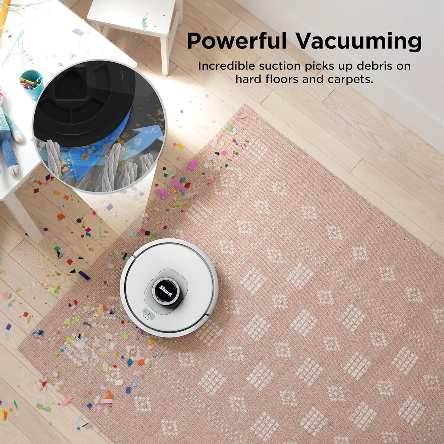 Shark Matrix Clean Robot Vacuum - Powerful Suction for Pet Hair & Hard Floors | Self-Empty Base | Cool Grey