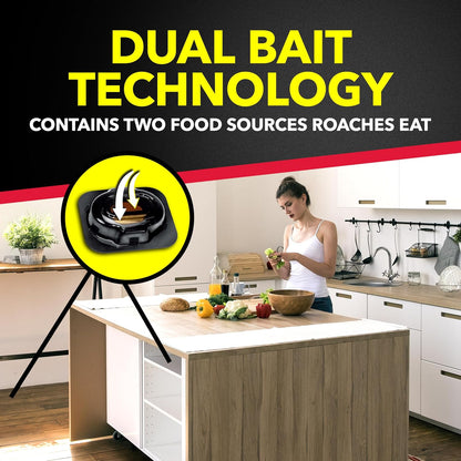 Raid Roach Killer Baits - Effective Pest Control with Egg Stoppers | 12 Count