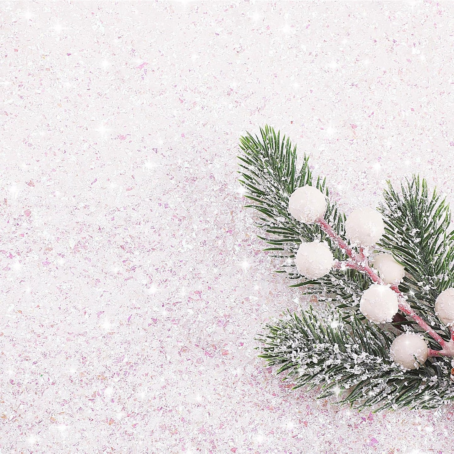 Skiennix 14oz Artificial Snow | Sparkling White Faux Snowflakes for Christmas Decor
