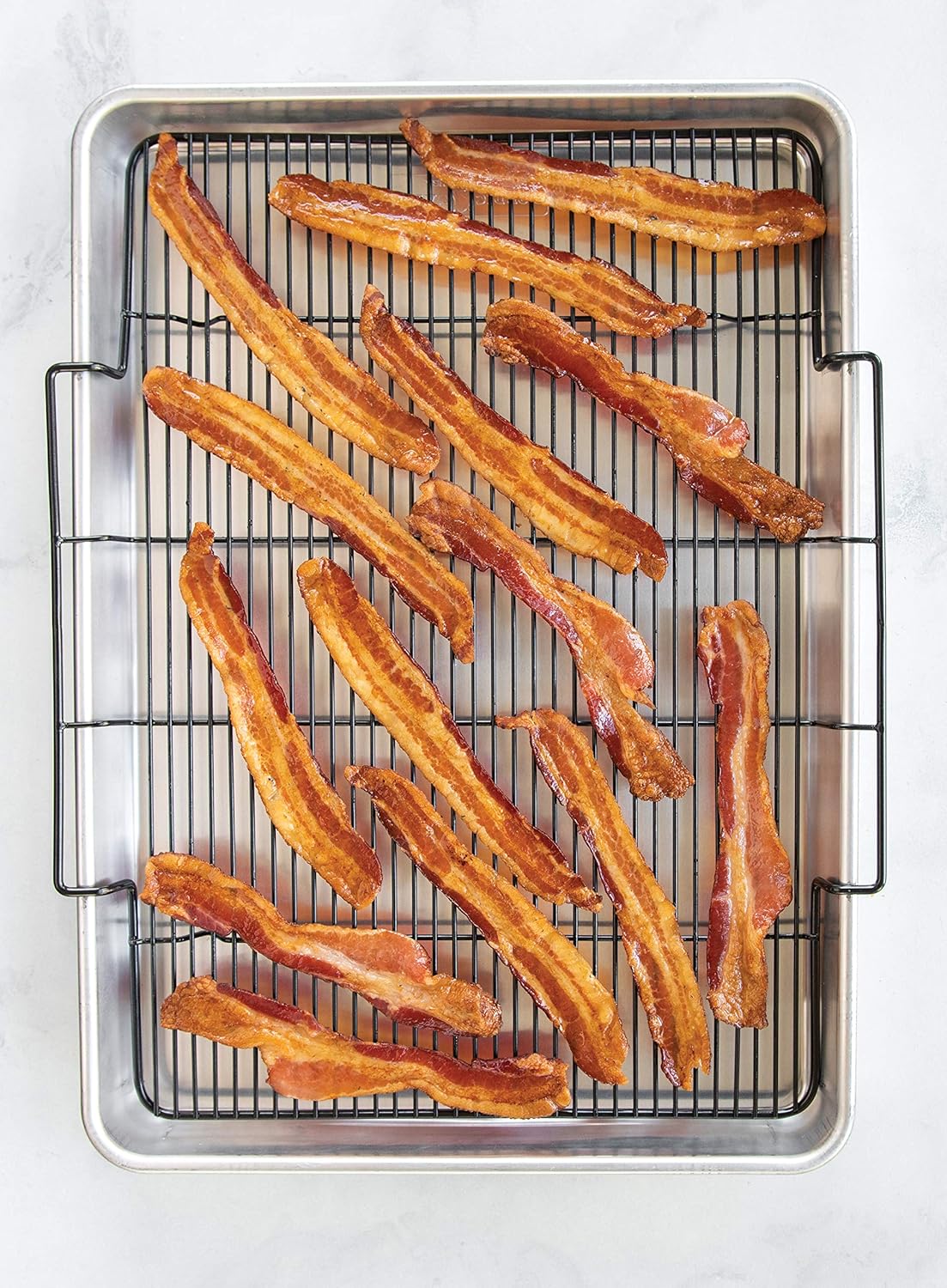 Nordic Ware Extra Large Baking Tray - Crisping Rack for Perfectly Baked Goods | Silver Finish
