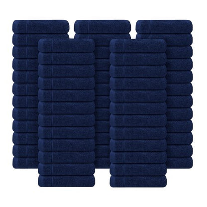 Tens Towels Pack of 60 Washcloths, 12 x 12 Inches, Lighter Weight, Quick to Dry, Super Soft & Absorbent, Gentle Face Towels, Hotel Quality, Perfect for Bathroom, Gym, Spa (Navy, 60 Pack)