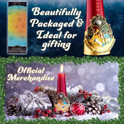 Harry Potter Advent Calendar 2025 - Candle & Holder Set with Tapered Unscented Candles | Hogwarts Room Decor