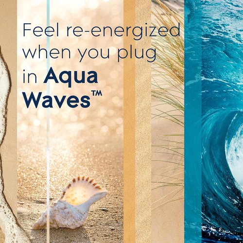 Glade PlugIns Refills Air Freshener - Aqua Waves Scented Essential Oils, 6.7 Fl Oz, 10 Count (Pack of 2)