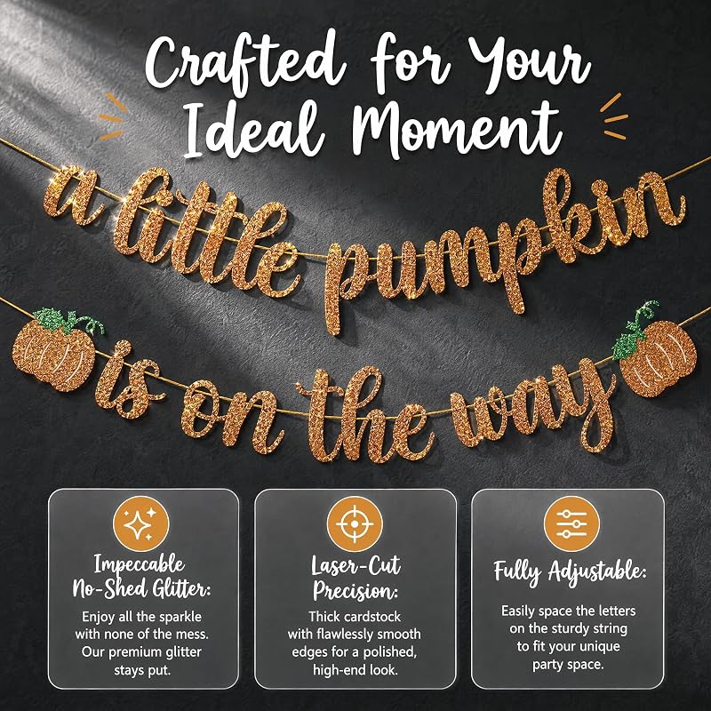 This Little Pumpkin Banner - Variation of THIS Listing Banner1 for Pumpkin Baby Shower & Gender Reveal