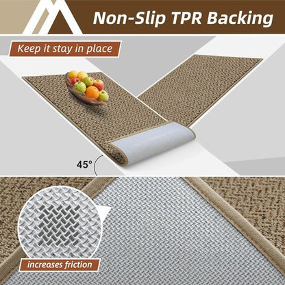 COSY HOMEER Door Mat - Non-Slip Absorbent Entryway Rug | 20" x 32" Taupe Washable Floor Mat