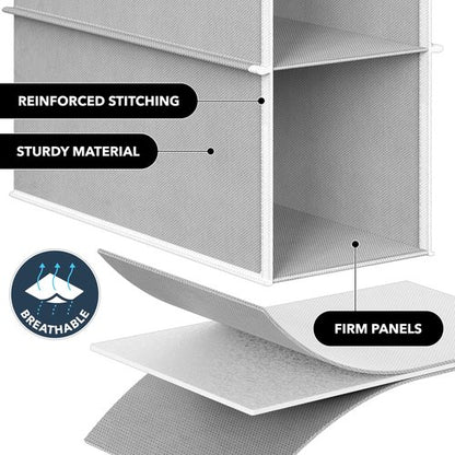 Simple Houseware 10 Shelves Hanging Shoes Organizer Holder for Closet, Grey