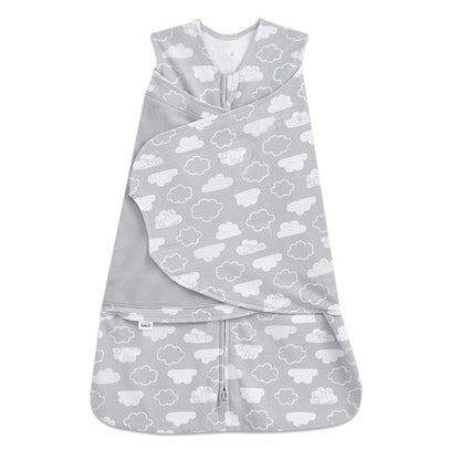 HALO 100% Cotton Sleepsack Swaddle - 3-Way Adjustable Wearable Blanket, TOG 1.5, Clouds, Newborn 0-3 Months