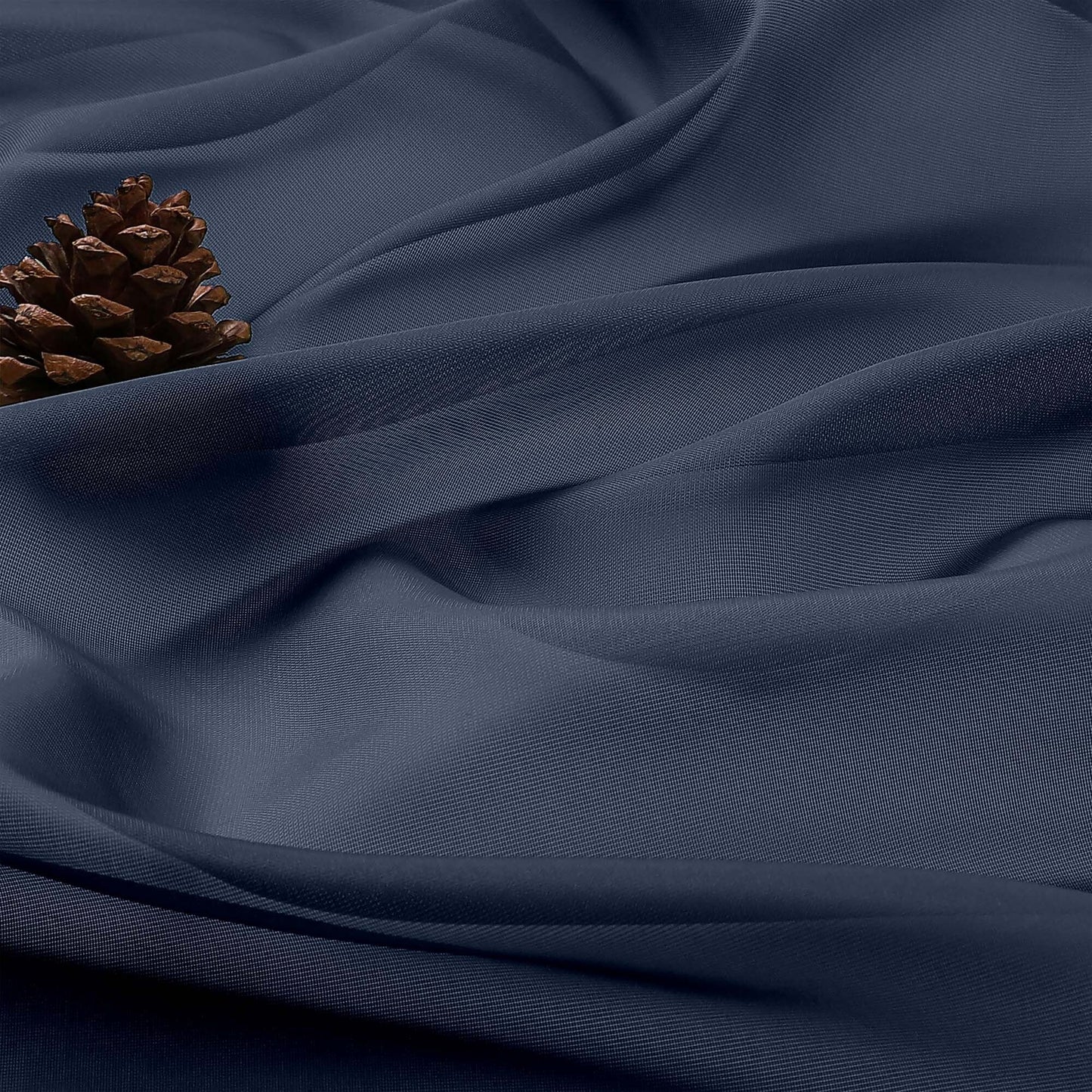 OWENIE Sheer Curtains 84 Inches Long 2 Panels Set, Sheer Navy Blue Curtains for Living Room Bedroom 59 Inch Extra Wide, Modern Voile Filmy Rod Pocket Drapes, 2 Pcs, Each 59 W x 84L, Navy Blue