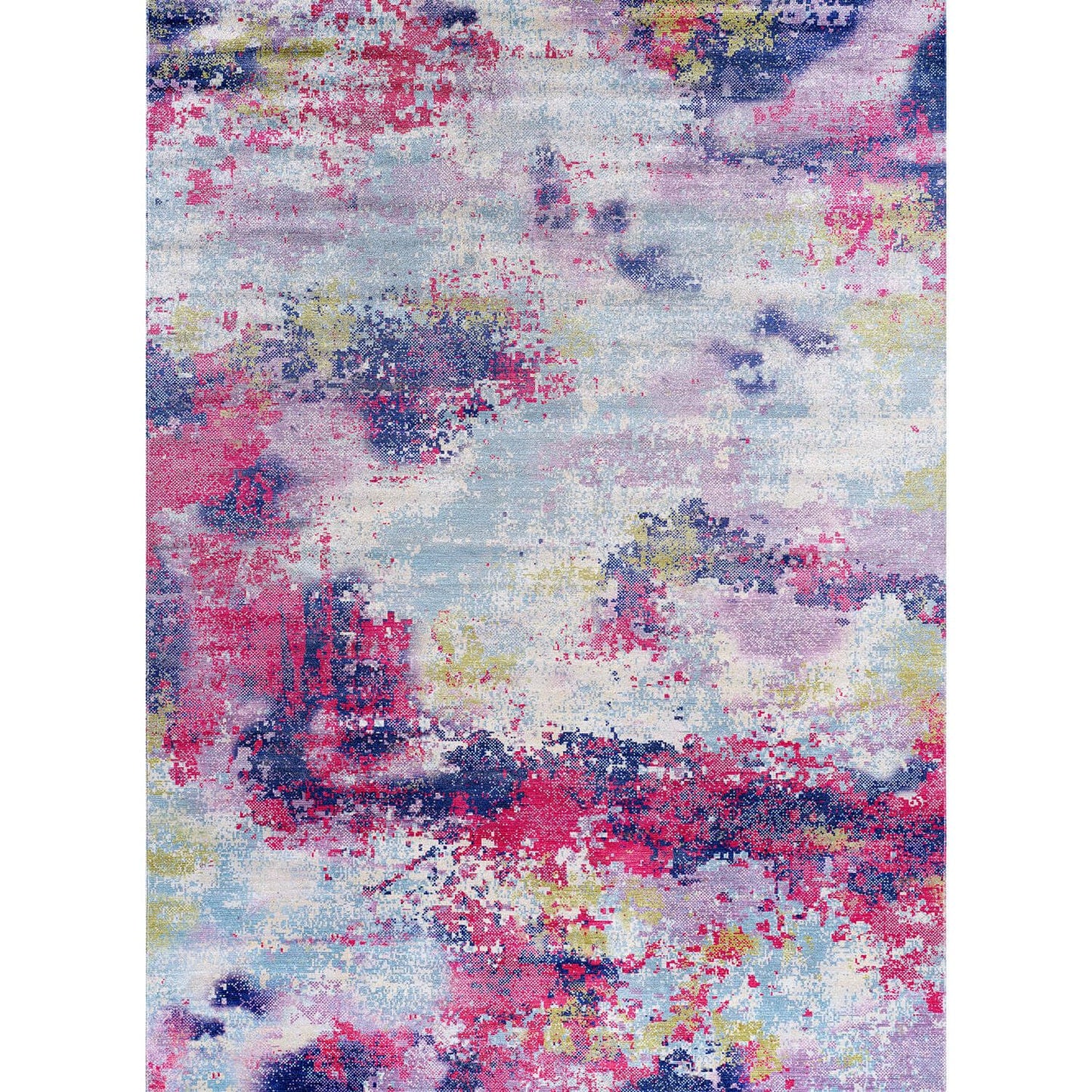LuuL Home Non Slip Rugs 5x7 Modern Abstract Easy Silk Rubber Backing Soft Area Rug for Living Room Easy to Clean Non Shedding Kitchen for Bedroom Indoor Carpet (Lilac - Purple, 5x7)