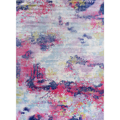 LuuL Home Non Slip Rugs 5x7 Modern Abstract Easy Silk Rubber Backing Soft Area Rug for Living Room Easy to Clean Non Shedding Kitchen for Bedroom Indoor Carpet (Lilac - Purple, 5x7)