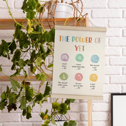 HRQKO Growth Mindset Poster Hanger Frame - Inspiring Mental Health Wall Art, 12x16 Inch